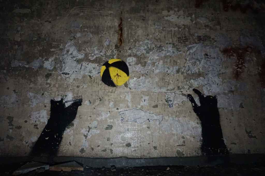 Graffiti Katzen Atom