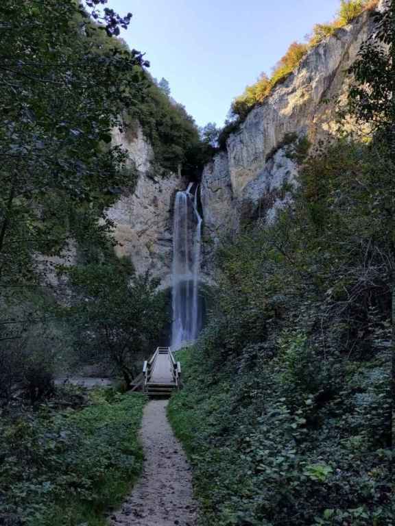 Ankunft am Wasserfall