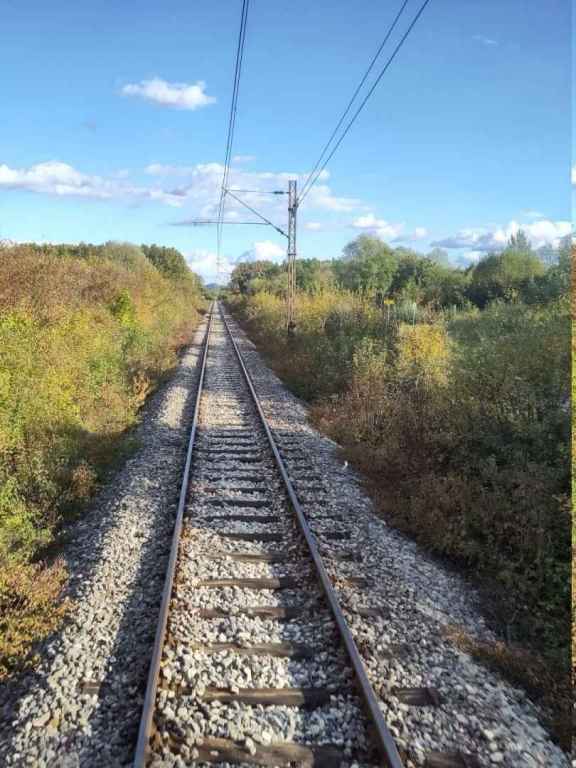 Blick nach hinten aus dem Zug