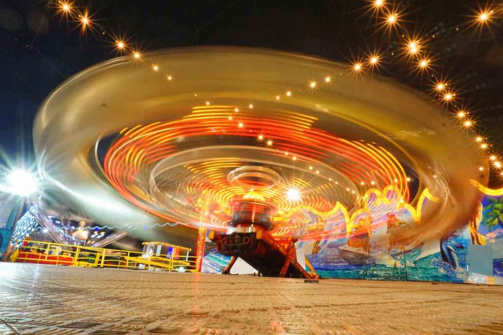 Fahrgeschäft auf dem Weihnachtsmarkt