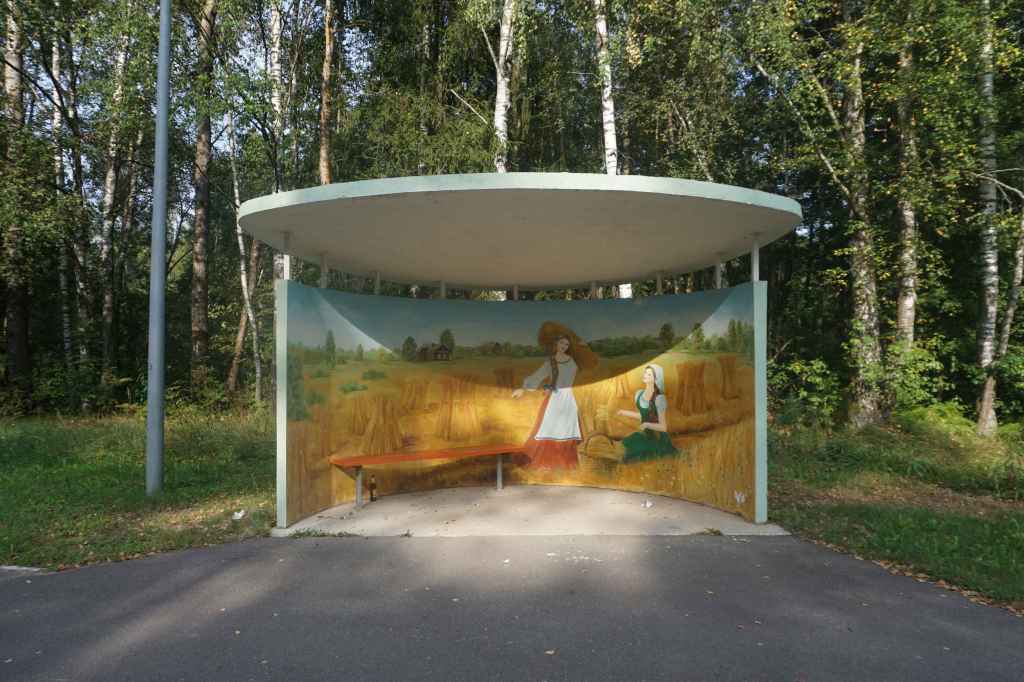 Wandmalererei An Bushaltestelle