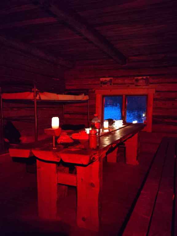 Bei Kerzenschein In Der Hütte