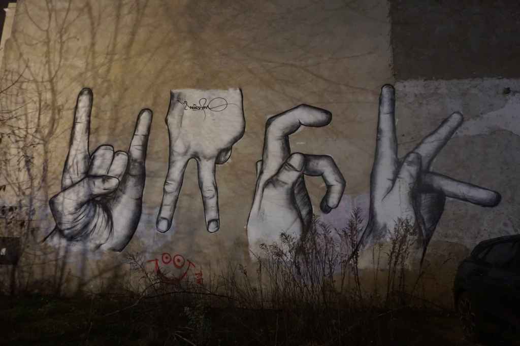 Streetart Zeichensprache
