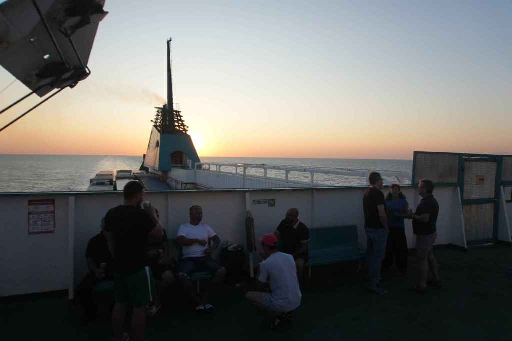 Sonnenuntergang auf Deck