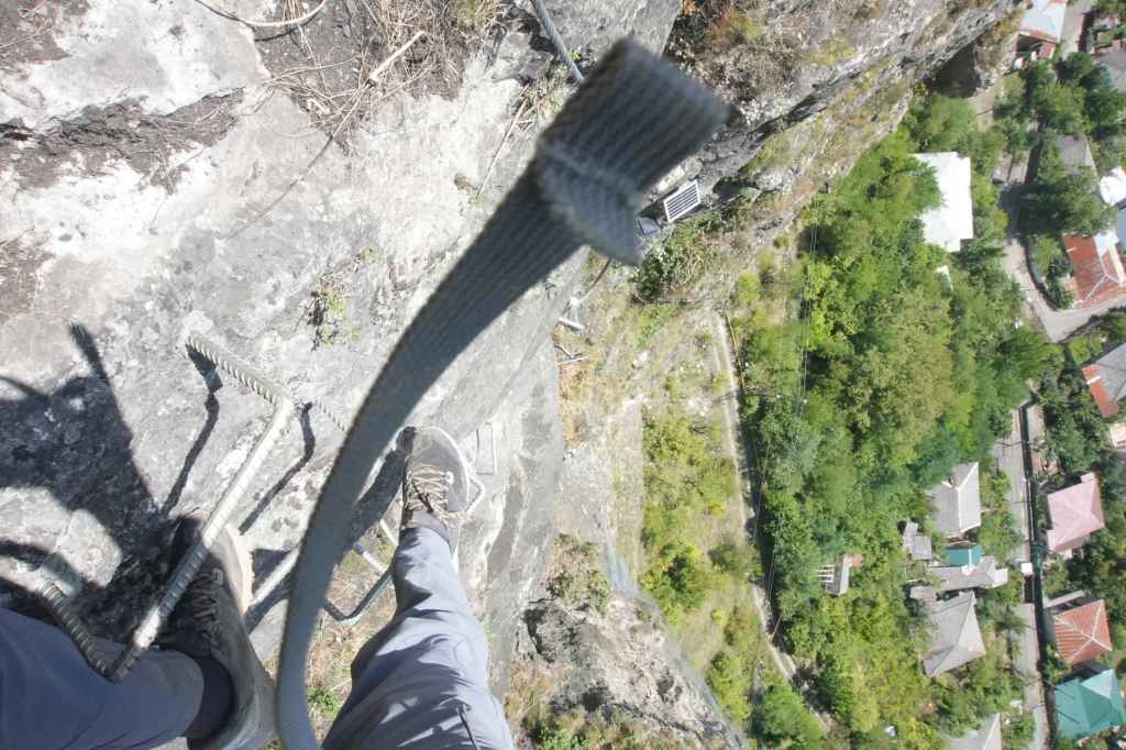Klettersteig nach unten