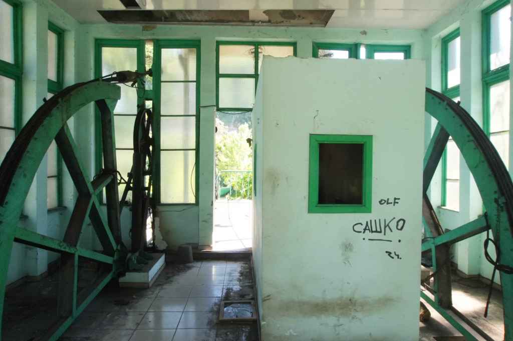 Seilbahnstation von innen