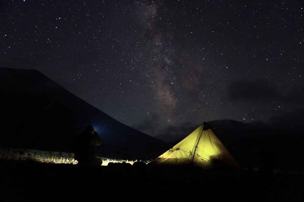 Zelten unter der Milchstraße
