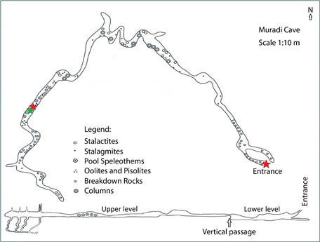 Karte der Muradi-Höhle