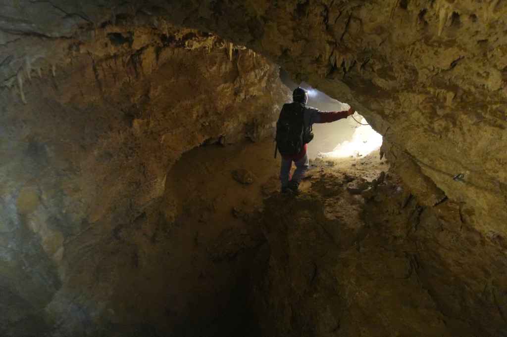 Zurück durch die Kletterpassage