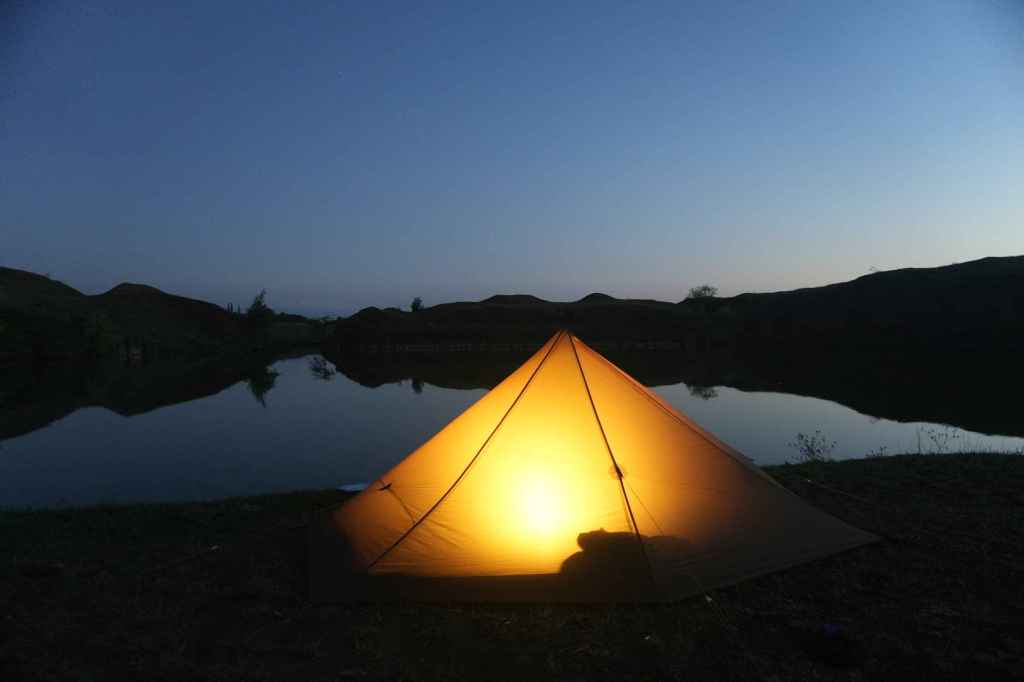 Zelt bei Nacht