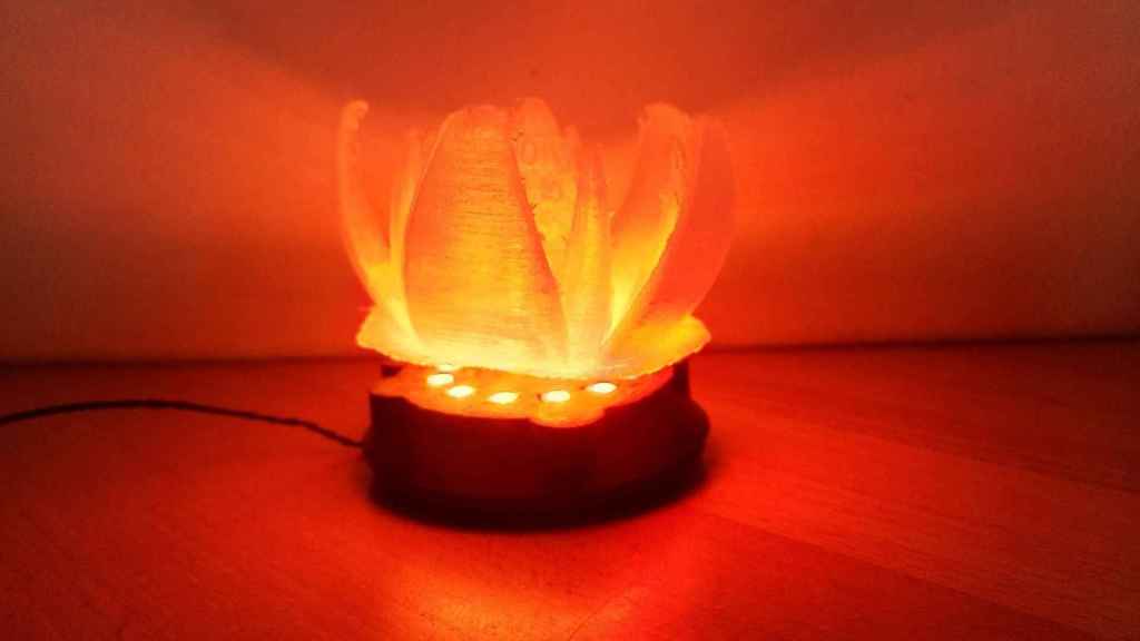 Schwebende Lampe Orange